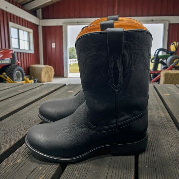 Ariat Bench Made Clanton Western Boot Black Mens Size 8.5 Fast Ship - Picture 6 of 13